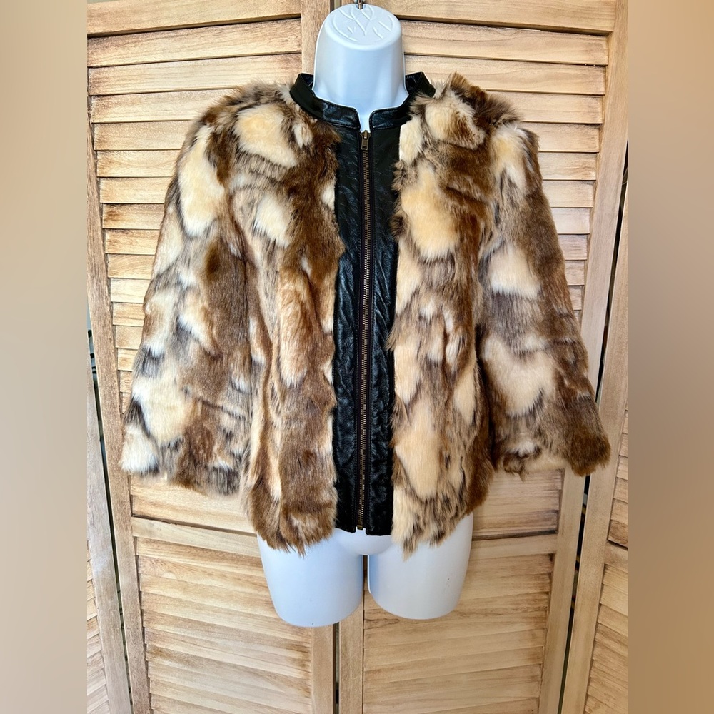 Twelfth Street by Cynthia Vincent | Faux Fur 3/4 Jacket
